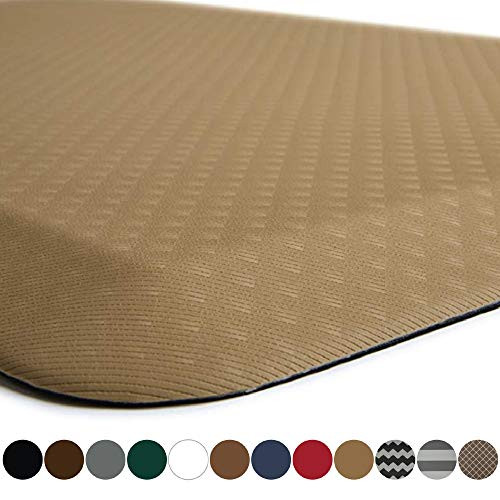 Kangaroo Brands Original 3/4" Anti-Fatigue Comfort Standing Mat Kitchen Rug, Phthalate Free, Non-Toxic, Waterproof, Ergonomically Engineered Floor Pad, Rugs for Office Stand Up Desk, 32x20 (Sand)