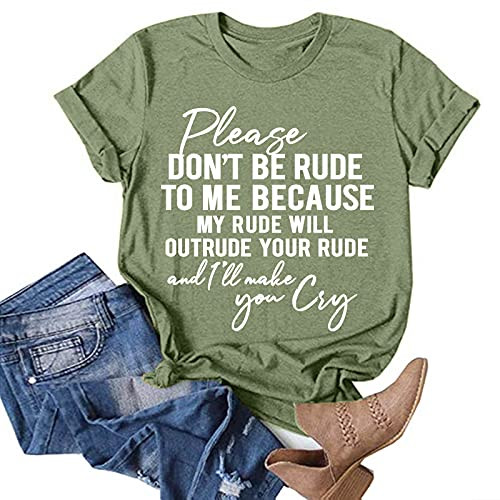 Short Sleeve Tops for Women Loose T-Shirts Casual Letter Printing Crewneck Blouse Tops Funny Graphic Tee Shirts Pullover