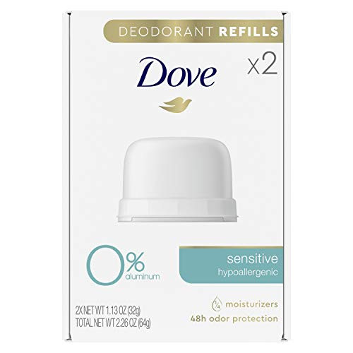 Dove Deodorant Refills Refill Kit 0 percent Aluminum Sensitive Aluminum Free Deodorant, 1.13 oz Dove Deodorant Refills Refill Kit 0 percent Aluminum Sensitive Aluminum Free Deodorant, 1.13 oz