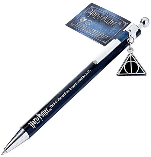 Harry Potter Pen Deathly Hallows Logo with Charm Official Black Harry Potter Pen Deathly Hallows Logo with Charm Official Black