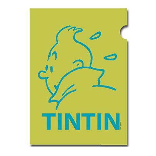 Moulinsart A4 Plastic Folder The Adventures of Tintin Green Perfil -15162-