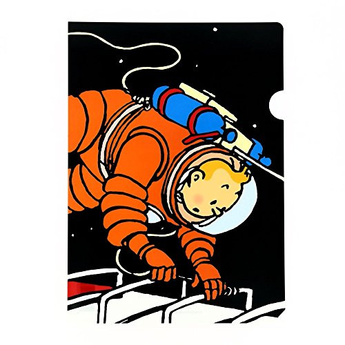 Moulinsart A4 Plastic Folder The Adventures of Tintin on The Moon -15124-
