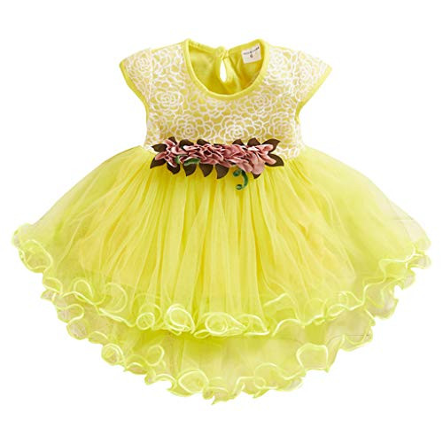 Easter Dress Baby Toddler Baby Kids Girls Flowers Floral Tulle Ruched Princess Dresses Clothes Yellow Easter Dress Baby Toddler Baby Kids Girls Flowers Floral Tulle Ruched Princess Dresses Clothes Yellow