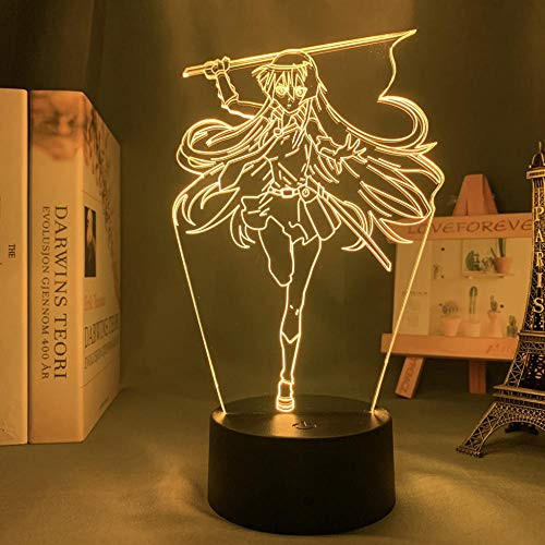 3D Anime Night Light Anime Led Light Akame Ga Kill Akame Figure for Bedroom Decor Night Light Manga Children's Birthday Gift Room Anime 3D Lamp Akame HBTR