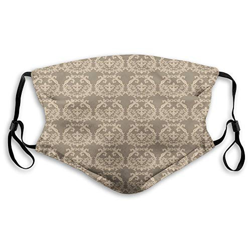 Comfortable Printed mask,Royal Victorian Botanical Design Exquisite Floral Figures?Windproof Facial decorations for man and woman