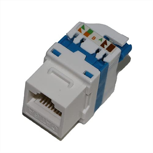 10 Pieces/lot UTP Cat 6 Network Keystone Jack Fluke Passed RJ 45 Port Blue Color