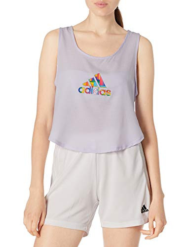 adidas womens Pride Tech Crop Purple Tint Large