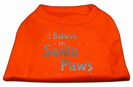 Screenprint Santa Paws Dog Shirt Orange XS -8-