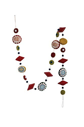Creative Co-op Wood Garland Multicolor