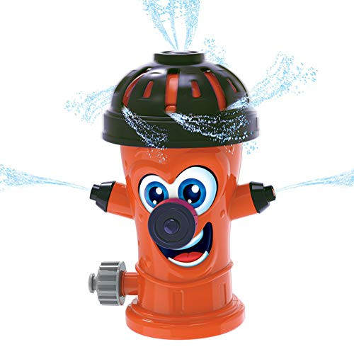 Bestdomy DomyBest Outdoor Sprinkler for Kids, Spinning Sprinkler for Backyard -Fire Hydrant-