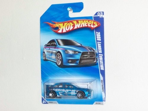 2010 Hot Wheels Nightburnerz -03/10- Blue 2008 Lancer Evolution 091/240