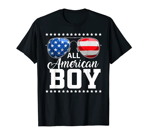 4th of July Shirt ALL AMERICAN BOY USA Flag Patriotic Family T-Shirt 4th of July Shirt ALL AMERICAN BOY USA Flag Patriotic Family T-Shirt