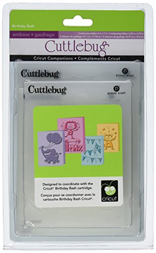 Cuttlebug Provo Craft Cricut Companion Embossing Folder Bundle, Birthday Bash