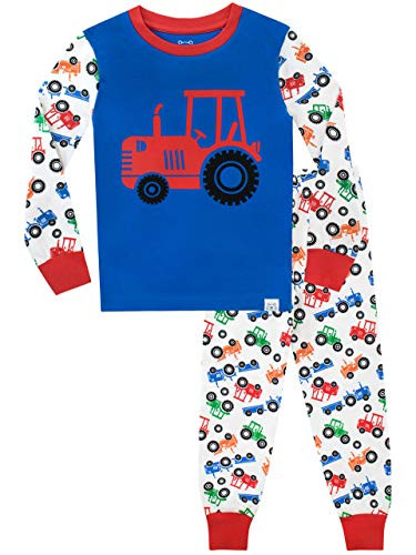 Harry Bear Boys' Pajamas Big Wheel Tractors Size 3T Multicolored