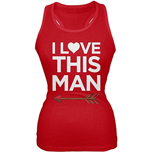 I Love This Man Red Juniors Soft Tank Top - X-Large
