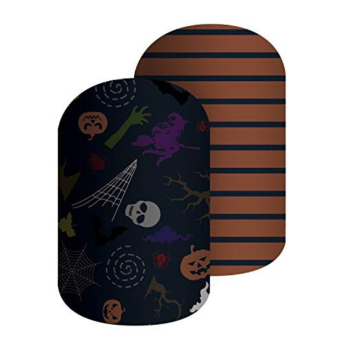 SPOOKY GOOD TIME - Jamberry Nail Wraps - Full Sheet - Easy DIY Nail Art Decals