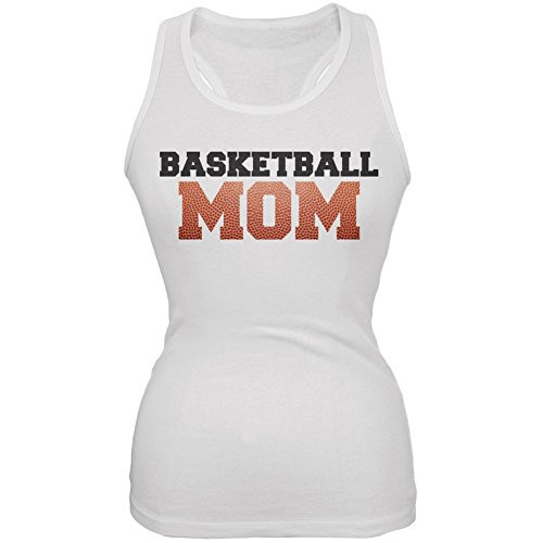 Old Glory Basketball Mom White Juniors Soft Tank Top - Small
