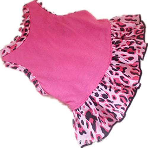 XiangYue SISAVE Puppy Shirts Clothes,Pet Vest Skirt Dog Tutu Dress -X-Small, Pink-