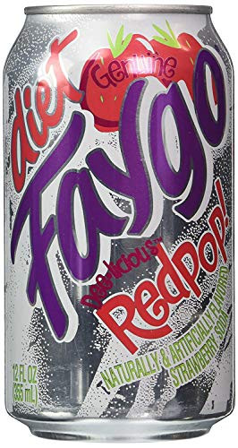 Faygo Diet Redpop Red Pop soda 8 pack of 12 oz Cans