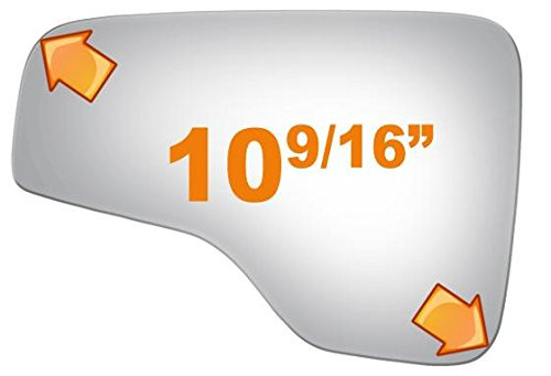 Burco Upper Flat Driver Side Replacement Mirror Glass for 1999-2007 CHEVROLET SILVERADO, 2000-2002 SUBURBAN, 1999-2007 GMC SIERRA, 2000-2006 YUKON, 2000-2002 YUKON XL