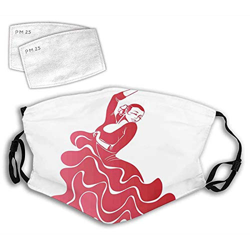 Women Men Boys Girls Dustproof,Flamenco Lady Performing Historical Figures on Stage Passion Illustration,Half Face Mouth Mask Breathable Mouth Muffle For,Travel,Outdoor Women Men Boys Girls Dustproof,Flamenco Lady Performing Historical Figures on Stage Passion Illustration,Half Face Mouth Mask Breathable Mouth Muffle For,Travel,Outdoor