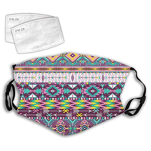 Personality mask Windproof Breathable Mouth Cover,Ethnic Traditional Aztec Pattern Geometric Figures and Arrows Art,Adjustable Face Masks Sport Reusable Miracle mask Personality mask Windproof Breathable Mouth Cover,Ethnic Traditional Aztec Pattern Geometric Figures and Arrows Art,Adjustable Face Masks Sport Reusable Miracle mask