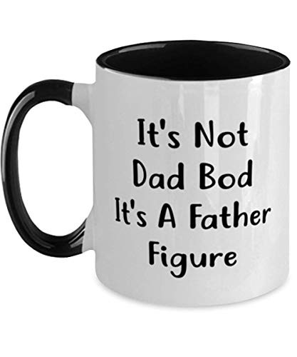 Funny Dad Two Tone Coffee Mug, It's Not Dad Bod It's A Father Figure, Father
