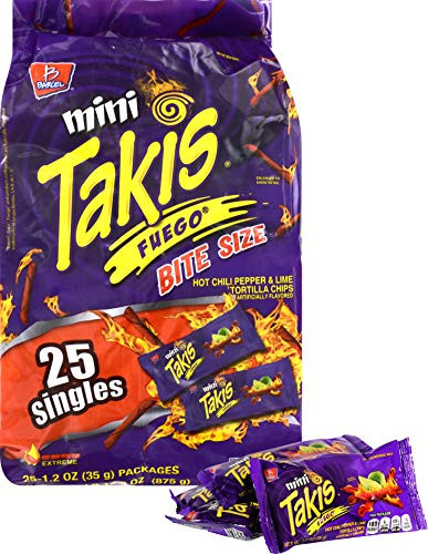 Product Of Barcel Takis , Mini Fuego Bag , Count 25 -1.2 oz- - Chips / Grab Varieties  and  Flavors