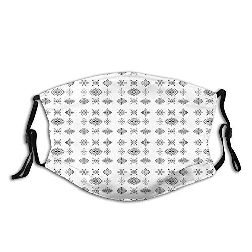 Activated carbon filter mask?Geometric Style Ethnic Aztec Figure with Arrow and Tribal ?Printed Facial decorations for adult