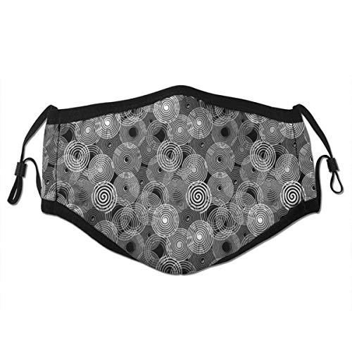 Comfortable Windproof mask,Jumbled And Superimposed Spiral Figures Pattern In Repeating Form,Printed Facial decorations for adult