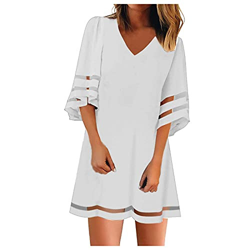 MOMKER Womens Maxi Dress Ruffle Loose Swing Casual Dress Beach Dresses Sleeveless Spaghetti Straps Beautiful Dresses Summer Dress White MOMKER Womens Maxi Dress Ruffle Loose Swing Casual Dress Beach Dresses Sleeveless Spaghetti Straps Beautiful Dresses Summer Dress White