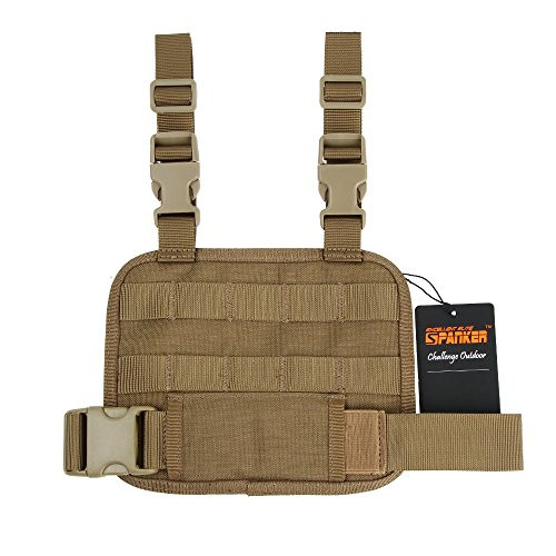 EXCELLENT ELITE SPANKER Tactical Drop Leg Platform MOLLE Adjustable Drop Leg Panel for Pistol Holster-Coyote Brown-