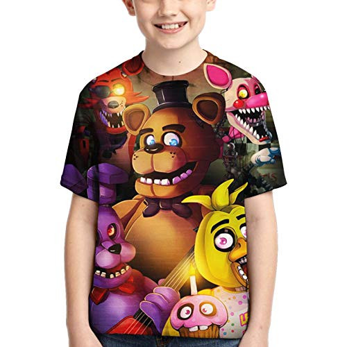 Five Nights at Freddy's T-Shirt Youth Short Sleeve Shirt for Boys and Girls 2-S