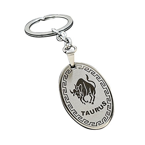 YIYIPRINCESS Zodiac Sign Keychain Horoscope Keychains Gift for Birthday Present Gift for Her or Him -Taurus-