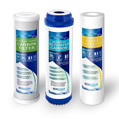 5 Stage Reverse Osmosis Filter Replacement Set, 5 Micron Sediment, Granular and Block Activated Carbon Filter Cartridges Well-Matched with WFPFC8002, P5, AP110 5 Stage Reverse Osmosis Filter Replacement Set, 5 Micron Sediment, Granular and Block Activated Carbon Filter Cartridges Well-Matched with WFPFC8002, P5, AP110