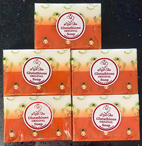 Glutathione  and  Kojic Acid Original Soap by Light Skin -5 Bars-