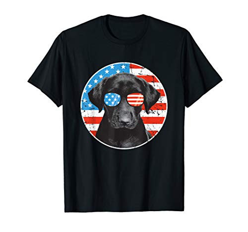 Fourth Of July Dog American Flag July 4th Labrador Retriever T-Shirt Fourth Of July Dog American Flag July 4th Labrador Retriever T-Shirt