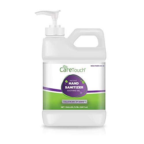 Care Touch Instant Hand Sanitizer Gel with Vitamin E and Aloe Vera, 1 Gallon - Hand Sanitizing Gel for Travelling and Office Use