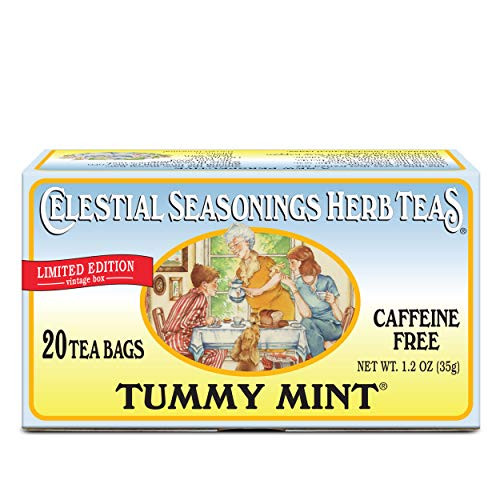 Celestial Seasonings Herbal Tea, Tummy Mint, 20 Count -Pack of 6-