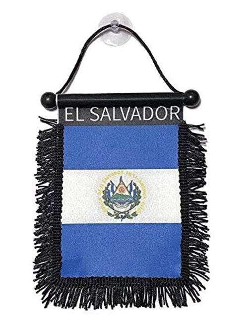 Tropically Rooted El Salvador Flag for Your Rear View Mirror - Hanging Salvadorian Flag for Your car Tropically Rooted El Salvador Flag for Your Rear View Mirror - Hanging Salvadorian Flag for Your car