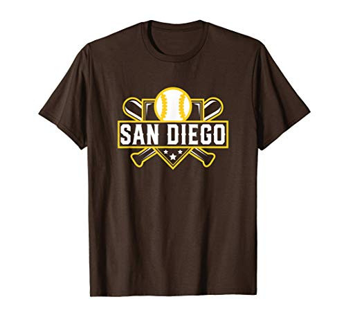 San Diego Baseball Home Plate Crossed Bats T-Shirt