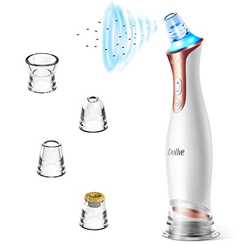Blackhead Remover Vacuum?Electric Blackhead Removal Tools with Hot Compress?Pore Cleaner Extractor Fast USB Rechargeable Pore Vacuum with 4 Suction Probes