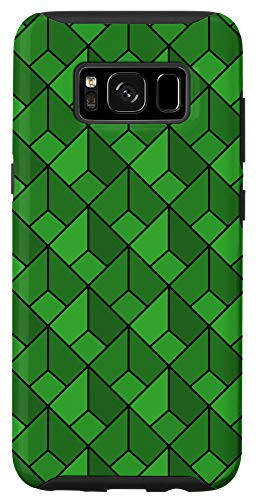 Galaxy S8 Geometric Pattern Green Square Figures Polygons Modern Case