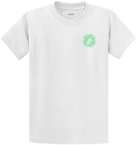 Koloa Surf Hawaiian Honu Turtle Heavyweight Tees-XL-White/Green