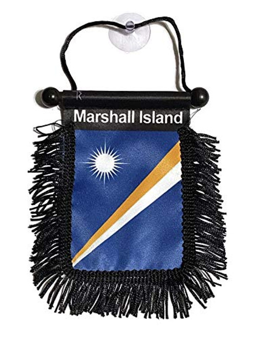 Tropically Rooted Marshall Islands Flag for Your Rear View Mirror - Hanging Marshalese Flag for Your car Tropically Rooted Marshall Islands Flag for Your Rear View Mirror - Hanging Marshalese Flag for Your car