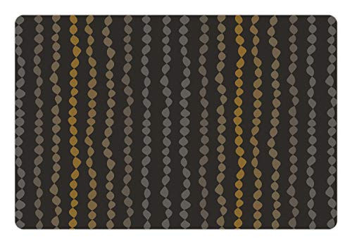 Ambesonne Minimalist Pet Mat for Food and Water, Strings of Beads Pattern Earth Tones Featured Vintage Style Art, Rectangle Non-Slip Rubber Mat for Dogs and Cats, Pale Coffee and Dark Taupe Ambesonne Minimalist Pet Mat for Food and Water, Strings of Beads Pattern Earth Tones Featured Vintage Style Art, Rectangle Non-Slip Rubber Mat for Dogs and Cats, Pale Coffee and Dark Taupe