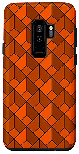 Galaxy S9 plus Geometric Pattern Orange Square Figures Polygons Modern Case