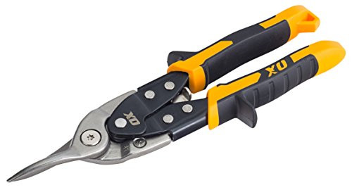 OX Tools Heavy-Duty Aviation Snips - Straight Cut - Yellow