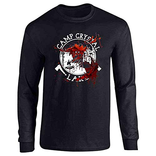 Pop Threads Camp Crystal Lake Counselor Staff Bloody Costume Black S Full Long Sleeve Tee T-Shirt Pop Threads Camp Crystal Lake Counselor Staff Bloody Costume Black S Full Long Sleeve Tee T-Shirt