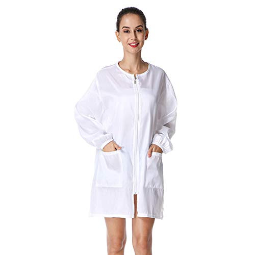 Oraunent Salon Smock for Stylist Jacket Hairdressing Apron Barber Uniform Beauty Client Apron with Zipper White Asian XL Oraunent Salon Smock for Stylist Jacket Hairdressing Apron Barber Uniform Beauty Client Apron with Zipper White Asian XL